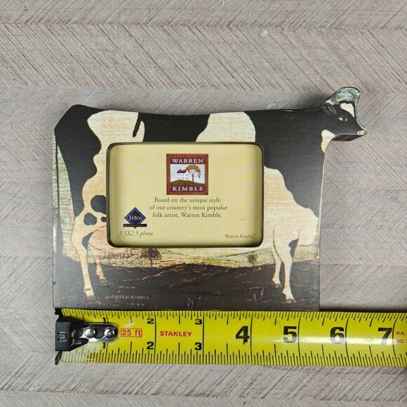 Warren Kimble Cow Picture Frame 5x3.5 Photo Size Farmhouse Kitch Decor - Picture 5 of 5